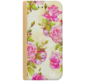 ETUI BOOK MAGNET NA TELEFON IPHONE 7 / 8 ZŁOTY KWIATY FLOWERS