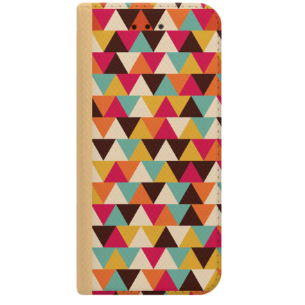 ETUI BOOK MAGNET NA TELEFON IPHONE 7 / 8 ZŁOTY TRIANGLES TRÓJKĄTY