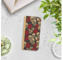 ETUI BOOK MAGNET NA TELEFON IPHONE XR ZŁOTY CZASZKA SKULL