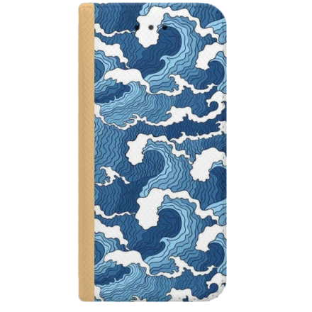 ETUI BOOK MAGNET NA TELEFON IPHONE XR ZŁOTY FALE WAVES