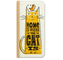 ETUI BOOK MAGNET NA TELEFON IPHONE XR ZŁOTY HOME IS WHERE THE CAT IS