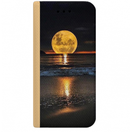 ETUI BOOK MAGNET NA TELEFON IPHONE XR ZŁOTY KSIĘŻYC NOC