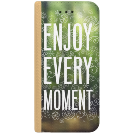 ETUI BOOK MAGNET NA TELEFON IPHONE 6 6S ZŁOTY ENJOY EVERY MOMENT 2