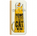 ETUI BOOK MAGNET NA TELEFON IPHONE 6 6S ZŁOTY HOME IS WHERE THE CAT IS
