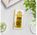 ETUI BOOK MAGNET NA TELEFON IPHONE 7 / 8 ZŁOTY HOME IS WHERE THE CAT IS