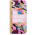 ETUI BOOK MAGNET NA TELEFON IPHONE 7 / 8 ZŁOTY KILL THEM WITH KINDNESS