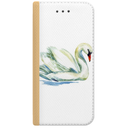 ETUI BOOK MAGNET NA TELEFON IPHONE 7 / 8 ZŁOTY ŁABĄDŹ