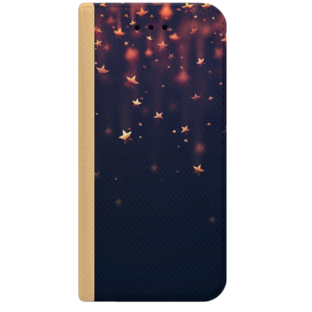 ETUI BOOK MAGNET NA TELEFON IPHONE XR ZŁOTY GWIAZDKI STARS