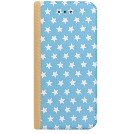 ETUI BOOK MAGNET NA TELEFON IPHONE XS MAX ZŁOTY GWIAZDKI BŁĘKITNE