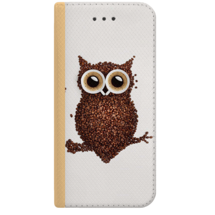 ETUI BOOK MAGNET NA TELEFON IPHONE XS MAX ZŁOTY SOWA 2