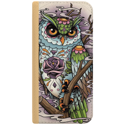 ETUI BOOK MAGNET NA TELEFON SAMSUNG GALAXY A3 2017 ZŁOTY SOWA 3