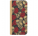 ETUI BOOK MAGNET NA TELEFON SAMSUNG GALAXY J5 2017 ZŁOTY CZASZKA SKULL