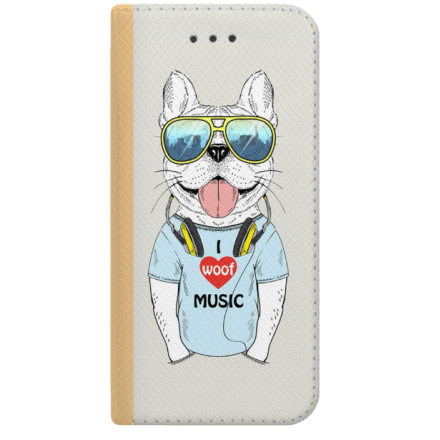 ETUI BOOK MAGNET NA TELEFON SAMSUNG GALAXY J5 2017 ZŁOTY I LOVE MUSIC