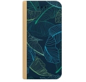 ETUI BOOK MAGNET NA TELEFON SAMSUNG GALAXY J5 2017 ZŁOTY NIEBIESKIE LIŚCIE