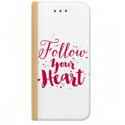 ETUI BOOK MAGNET NA TELEFON XIAOMI REDMI 5 ZŁOTY FOLLOW YOUR HEART