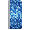 ETUI BOOK MAGNET NA TELEFON SAMSUNG GALAXY A5 2016 STALOWY BLUE GEOMETRIC