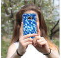 Etui na telefon SAMSUNG GALAXY S7 EDGE BLUE GEOMETRIC