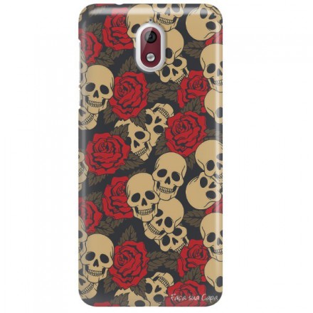 Etui na telefon NOKIA 3.1 CZASZKA SKULL