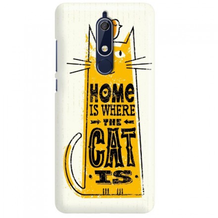 Etui na telefon NOKIA 5.1 HOME IS WHERE THE CAT IS