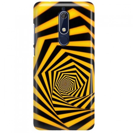 Etui na telefon NOKIA 5.1 ŻÓŁTO CZARNE