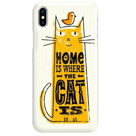 Etui na telefon APPLE IPHONE X / IPHONE XS HOME IS WHERE THE CAT IS