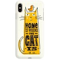 Etui na telefon APPLE IPHONE XS MAX HOME IS WHERE THE CAT IS