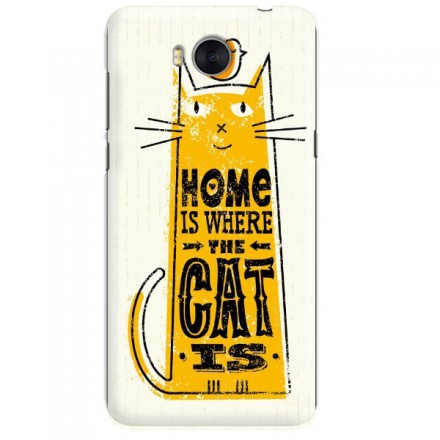 Etui na telefon HUAWEI Y5 2017 / Y6 2017 HOME IS WHERE THE CAT IS
