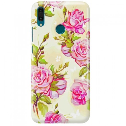 Etui na telefon HUAWEI Y9 2019 KWIATY FLOWERS