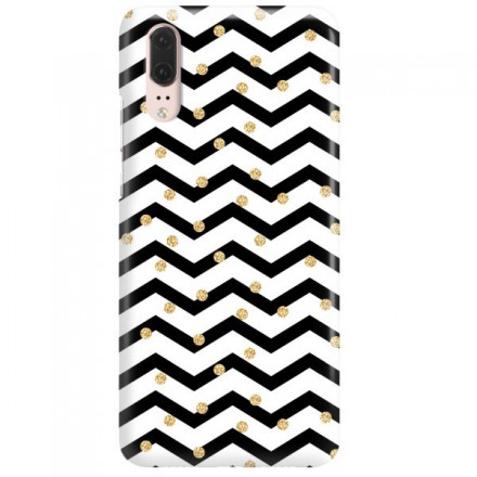 Etui na telefon HUAWEI P20 GOLD BLACK WHITE