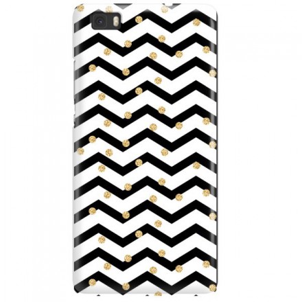 Etui na telefon HUAWEI P8 LITE GOLD BLACK WHITE