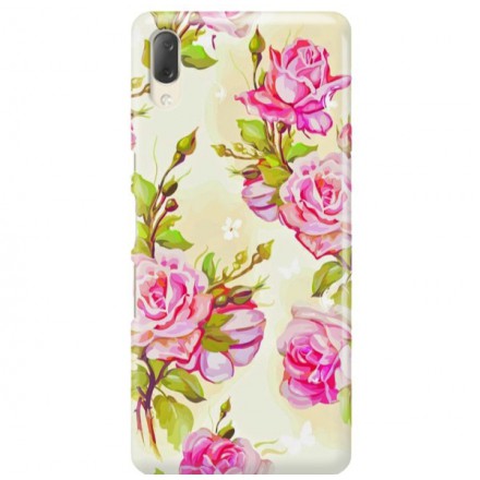 Etui na telefon SONY XPERIA L3  KWIATY FLOWERS