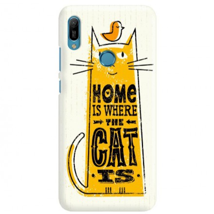 Etui na telefon HUAWEI Y6 2019 HOME IS WHERE THE CAT IS