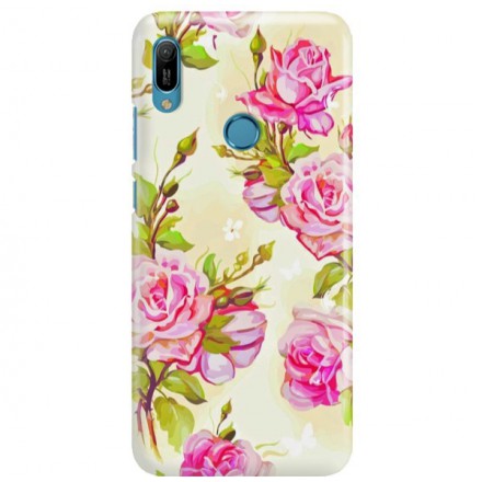 Etui na telefon HUAWEI Y6 2019 KWIATY FLOWERS