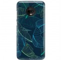 Etui na telefon MOTOROLA MOTO G7  NIEBIESKIE LIŚCIE
