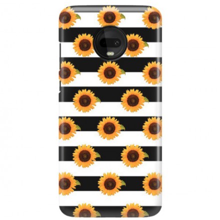 Etui na telefon MOTOROLA MOTO G7  SŁONECZNIKI