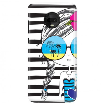 Etui na telefon MOTOROLA MOTO G7  SUMMER GIRL
