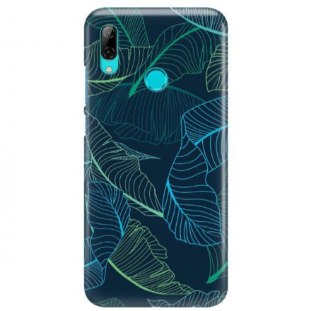 Etui na telefon HUAWEI Y7 2019 NIEBIESKIE LIŚCIE