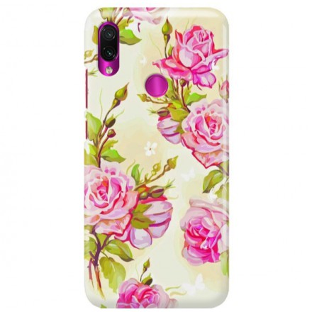 Etui na telefon XIAOMI REDMI NOTE 7 KWIATY FLOWERS