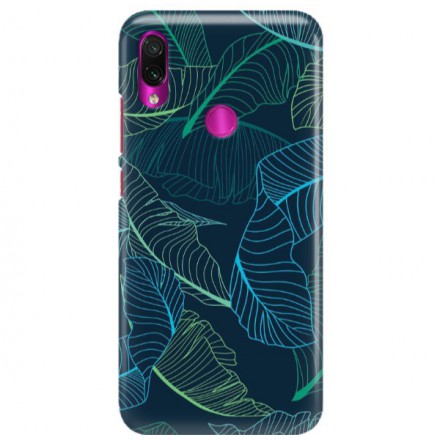 Etui na telefon XIAOMI REDMI NOTE 7 NIEBIESKIE LIŚCIE