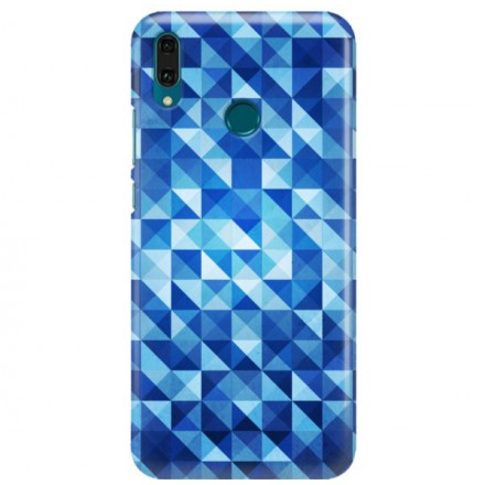 Etui na telefon HUAWEI Y9 2019 BLUE GEOMETRIC