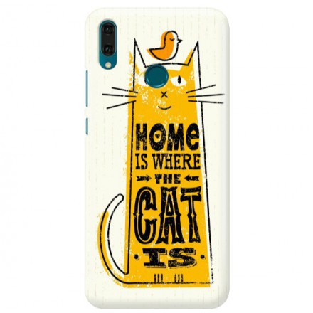 Etui na telefon HUAWEI Y9 2019 HOME IS WHERE THE CAT IS