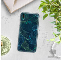 Etui na telefon HUAWEI Y9 2019 NIEBIESKIE LIŚCIE