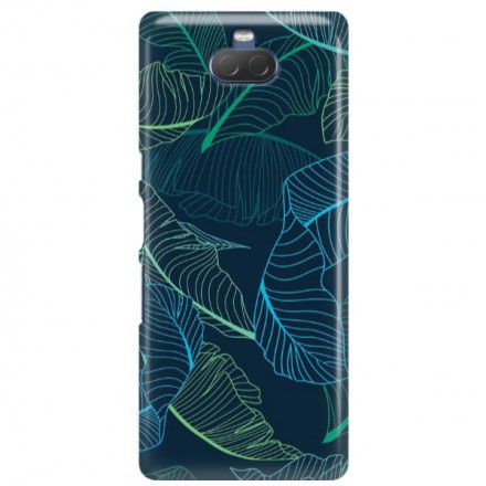 Etui na telefon SONY XA3  NIEBIESKIE LIŚCIE