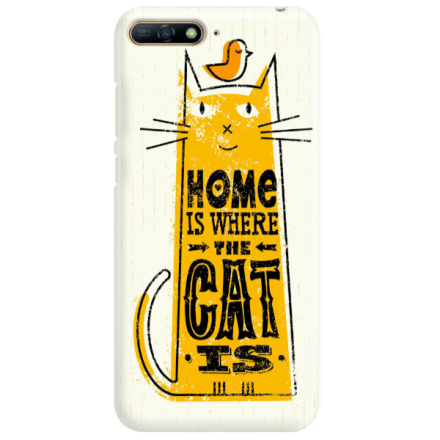 Etui na telefon HUAWEI Y7 2018 / Y7 PRIME 2018 HOME IS WHERE THE CAT IS