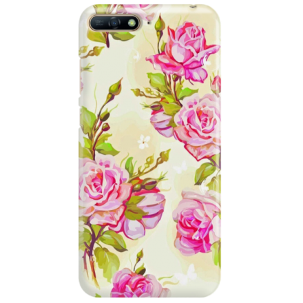 Etui na telefon HUAWEI Y7 2018 / Y7 PRIME 2018 KWIATY FLOWERS