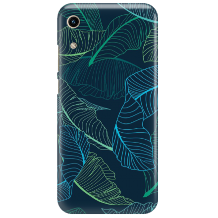 Etui na telefon HUAWEI HONOR 8A NIEBIESKIE LIŚCIE