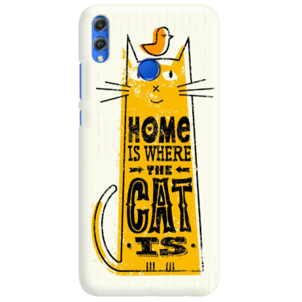 Etui na telefon HUAWEI HONOR 8X HOME IS WHERE THE CAT IS