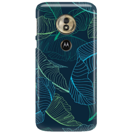 Etui na telefon MOTOROLA MOTO G6 PLAY NIEBIESKIE LIŚCIE