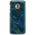 Etui na telefon MOTOROLA MOTO G6 PLAY NIEBIESKIE LIŚCIE
