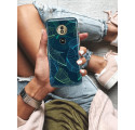 Etui na telefon MOTOROLA MOTO G6 PLAY NIEBIESKIE LIŚCIE